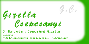 gizella csepcsanyi business card