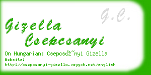 gizella csepcsanyi business card